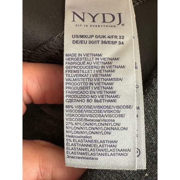 NYDJ Charcoal Lift Tuck straight legs pants size 0 - Picture 5 of 14